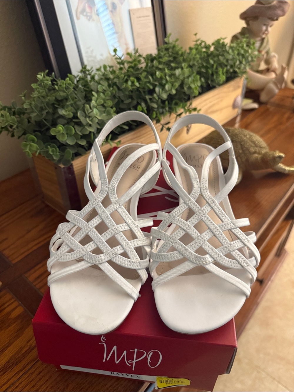 Impo White Woven Strappy Women's Sandals
